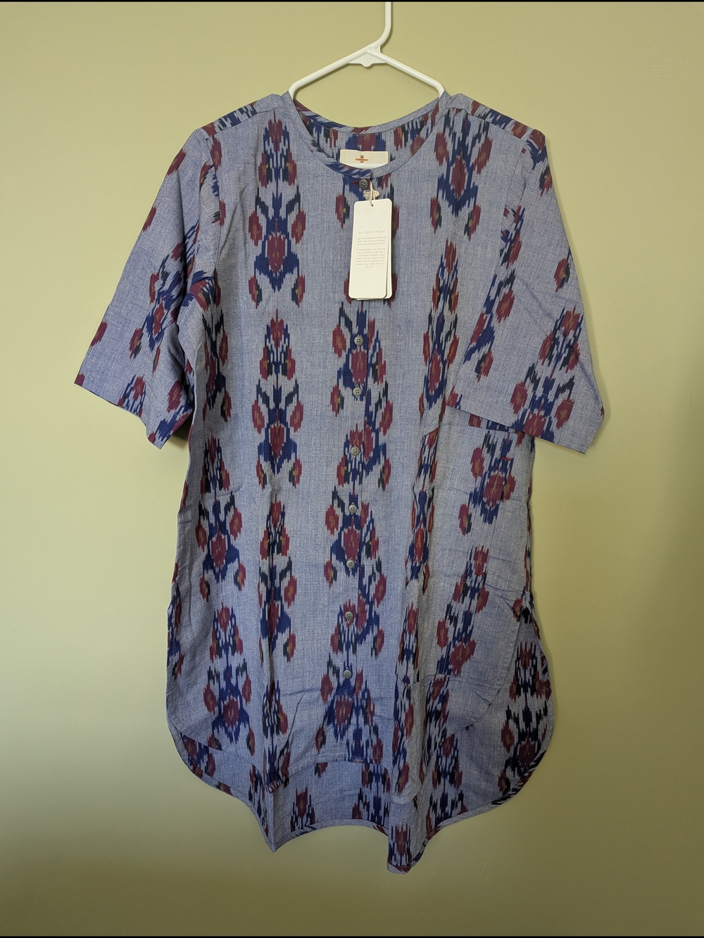Handwoven Ikat Tunic Top